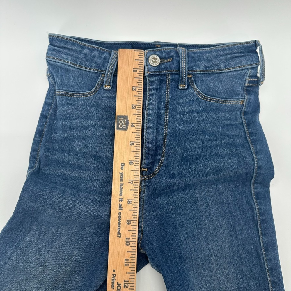 Hollister Jegging Jeans Juniors 1R 25x28 Blue Ultra High Rise Stretch Distressed - Picture 9 of 10